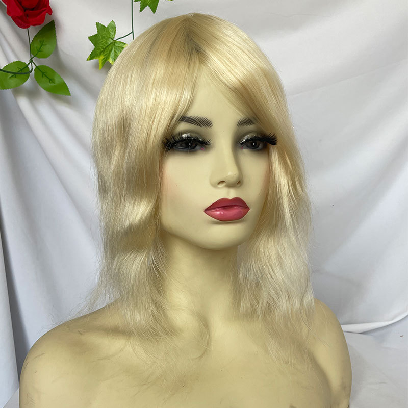 Long Toupee For Men Wigs Human Hair Thin Skin Base Pu Replacement System Remy Hair Pieces Women Toppers 12inch 8x10 Full Pu Toupee Brown 3# Color