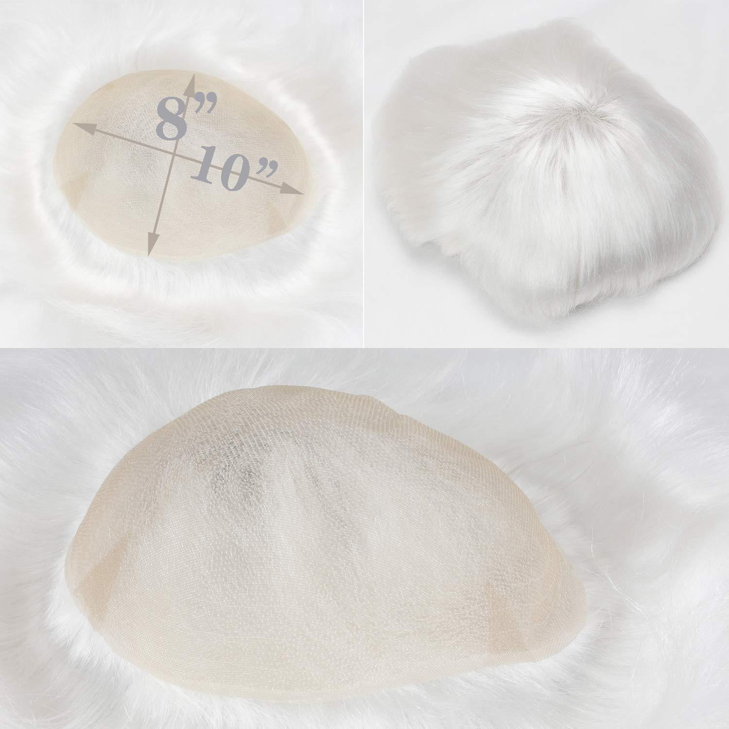Quality Hair System Swiss Full Lace Men’s Toupee European Real Human Hair Replacement for Men Hairpiece Natural Black Color
