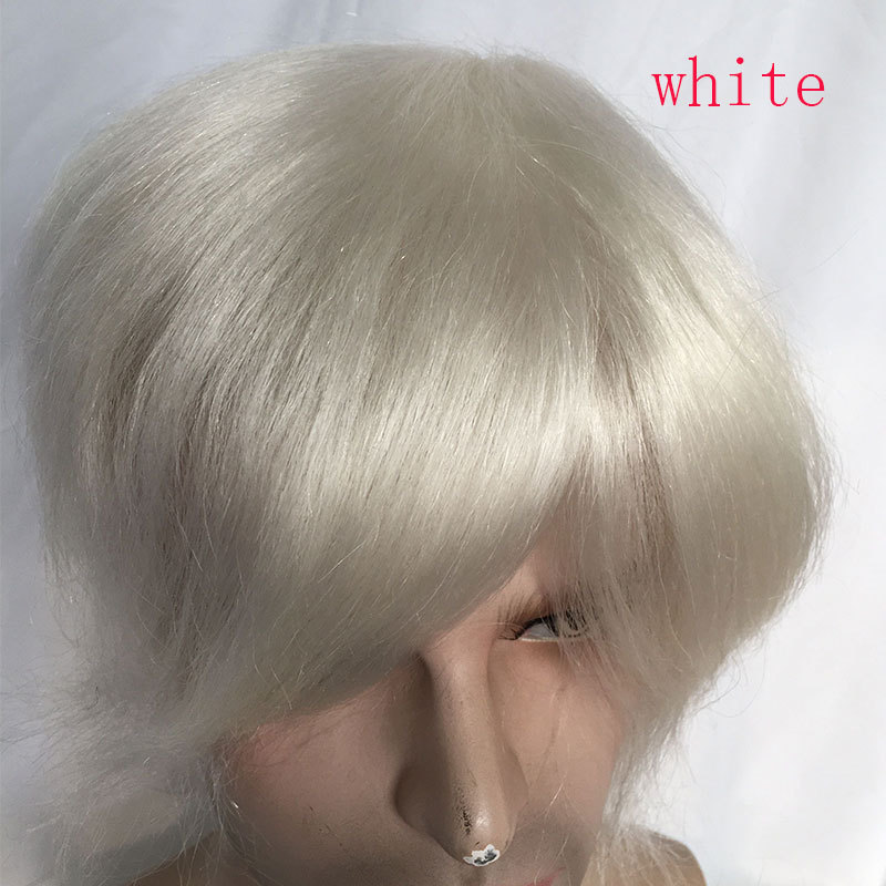 Men's Toupee Color 1B Human Hair with 80% Grey Synthetic Grey Hair Wig For Men Super Thin Skin Hair Replacement Whole PU Around