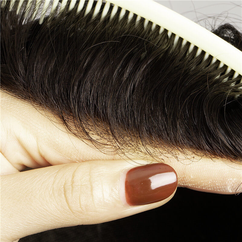 Customize Human Hair Men's Lace Toupee Wholesale Full Lace Hair System