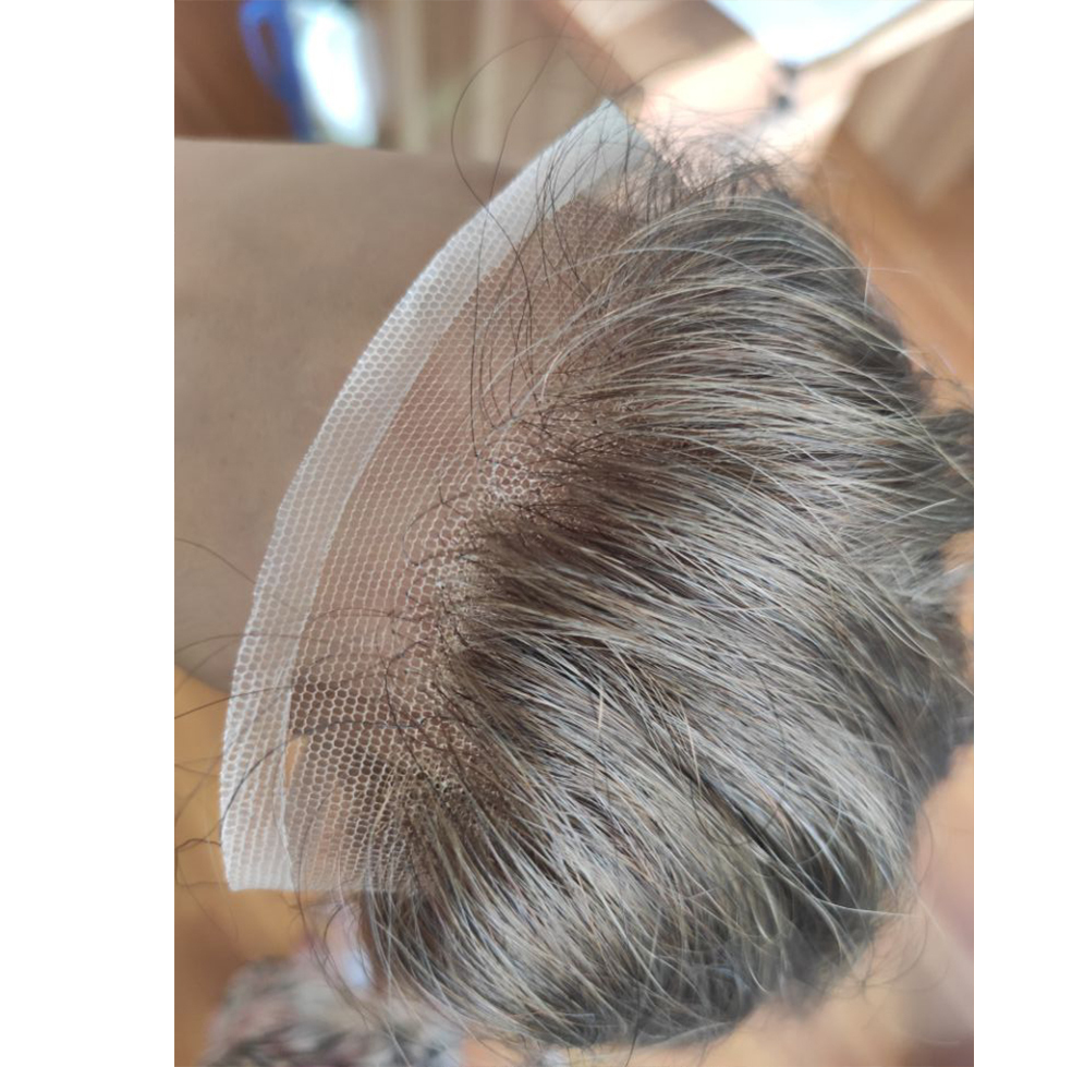 Men’s Toupee Soft Thin Skin PU whit Lace Frontal 10x8inch Hair Replacement for Men's Hairpiece 100% European Human Hair Pieces for Man #3 Color