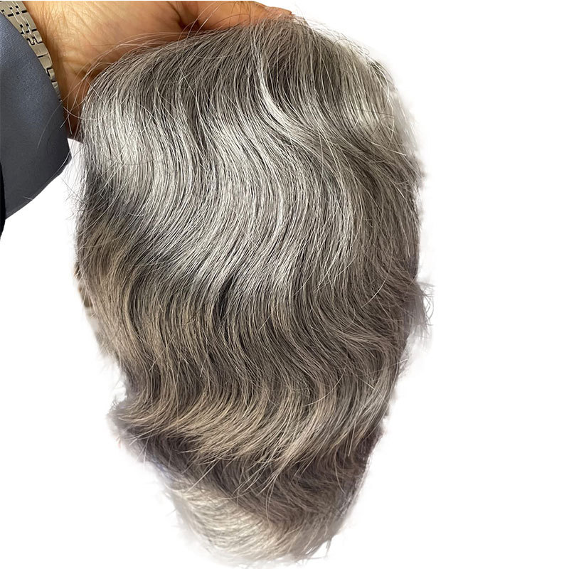 Human Hair Toupee for Men - Swiss Lace Base Hair Replacement System