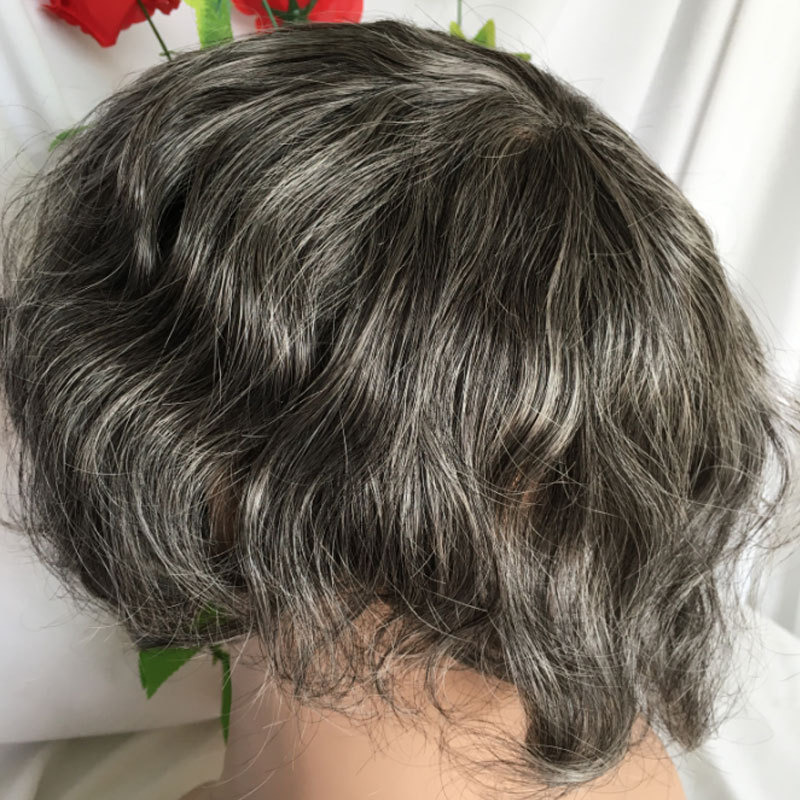 Human Hair Toupee for Men - 10x8 in Hair Replacement System