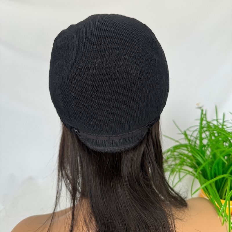 Voloria Women Toupee 5x5 Silk Base Wig for Women 100% Cambodian Human Hair Wigs Glueless Natural Black Wigs 6-7 Inch