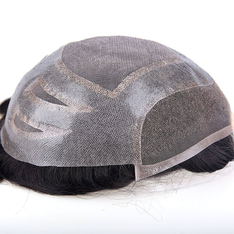 Human Hair Toupee for Men - Lace Front + PU Base Hair Replacement System
