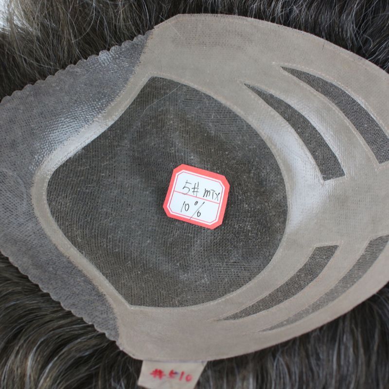 Human Hair Toupee for Men - Monofilament Base, 10x8 in Hair Replacement System