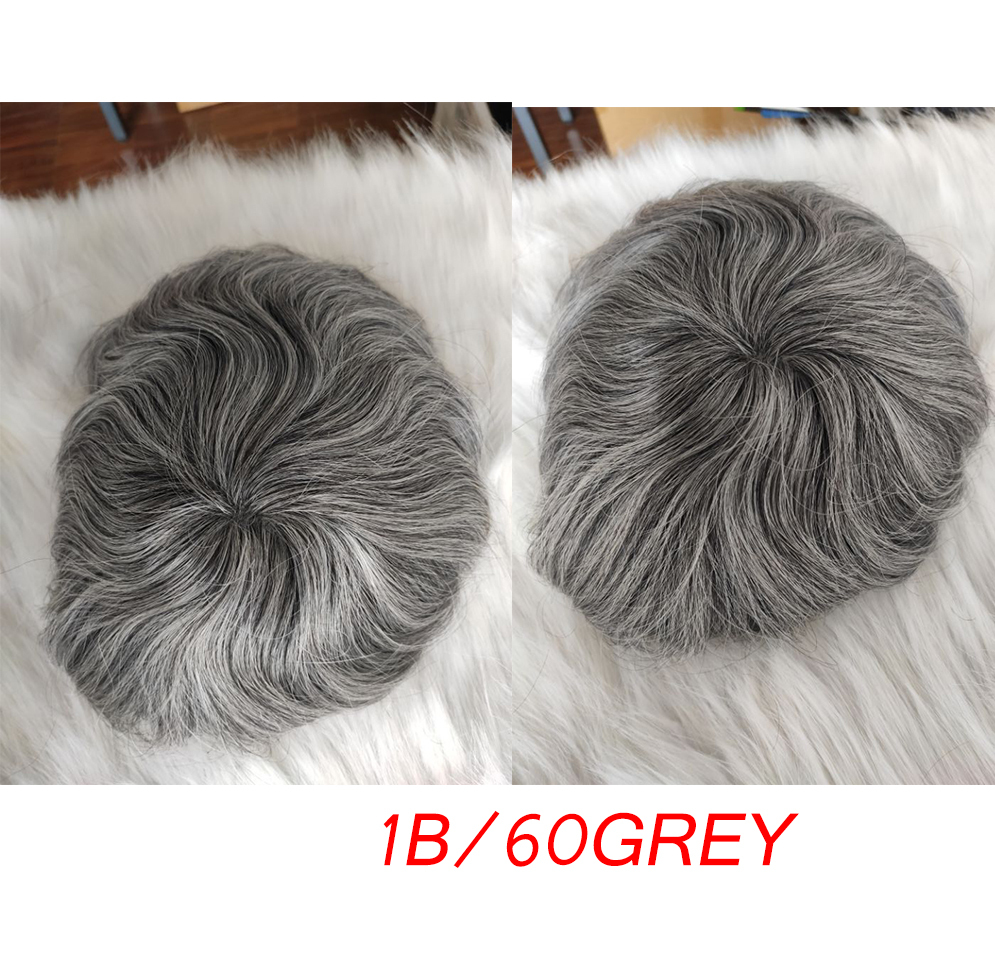 Synthetic Toupee for Men - Thin Skin Base, 8x10 in Hair Replacement System