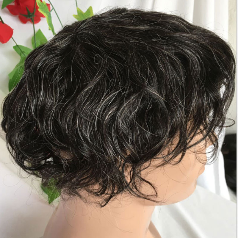 Human Hair Toupee for Men - 10x8 in Hair Replacement System