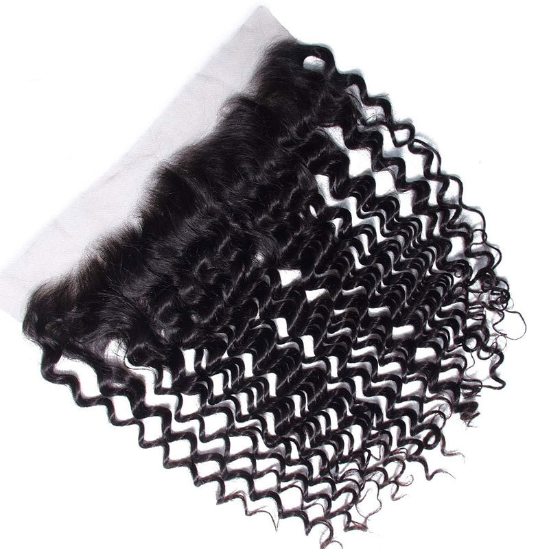 Human Hair Hairline Piece - Full Lace Base, 13x4 in, Natural Hairline, Pre-Plucked Hairline
