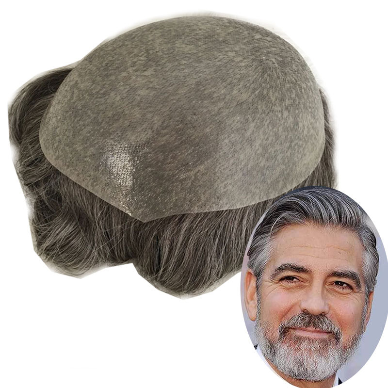Synthetic Toupee for Men - Thin Skin Base, 8x10 in Hair Replacement System
