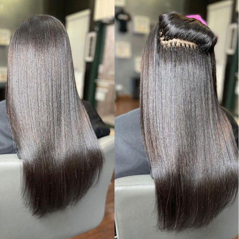 Straight Virgin Human Hair Microlink Hair Extensions