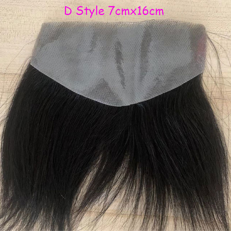 Remy Human Hair Toupee for Men - Thin Skin Base, 6 in, Natural Hairline Hair Replacement System