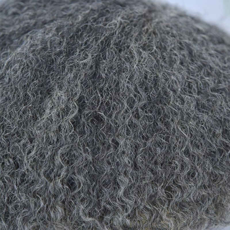 Voloria Hair Toupee For Men Human Hair Mens Wigs Hairstyles 360 Men Wave Swiss Full Lace Toupee 1B50 Grey Hair 8x10inch Hair System Afro Cruly