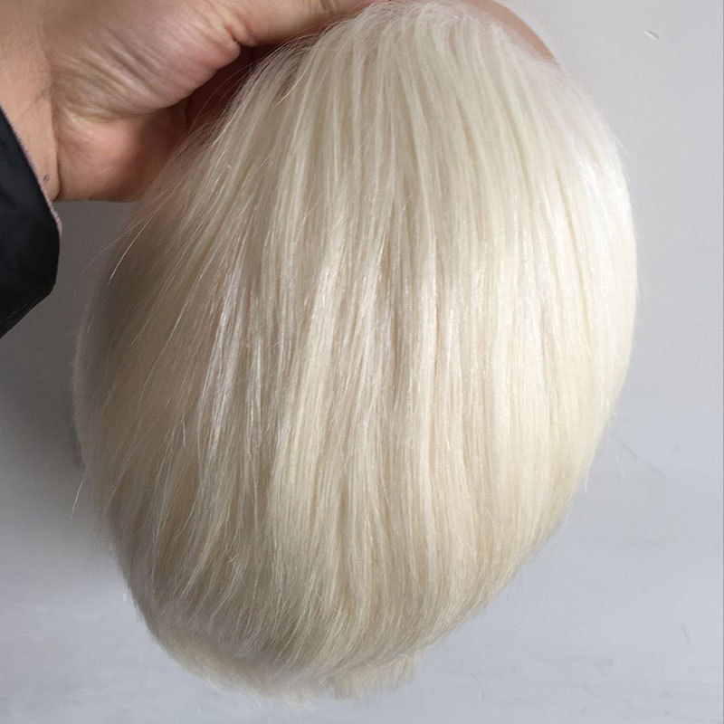 Straight Human Hair Toupee for Men - Lace Front, 10x8 in Hair Replacement System