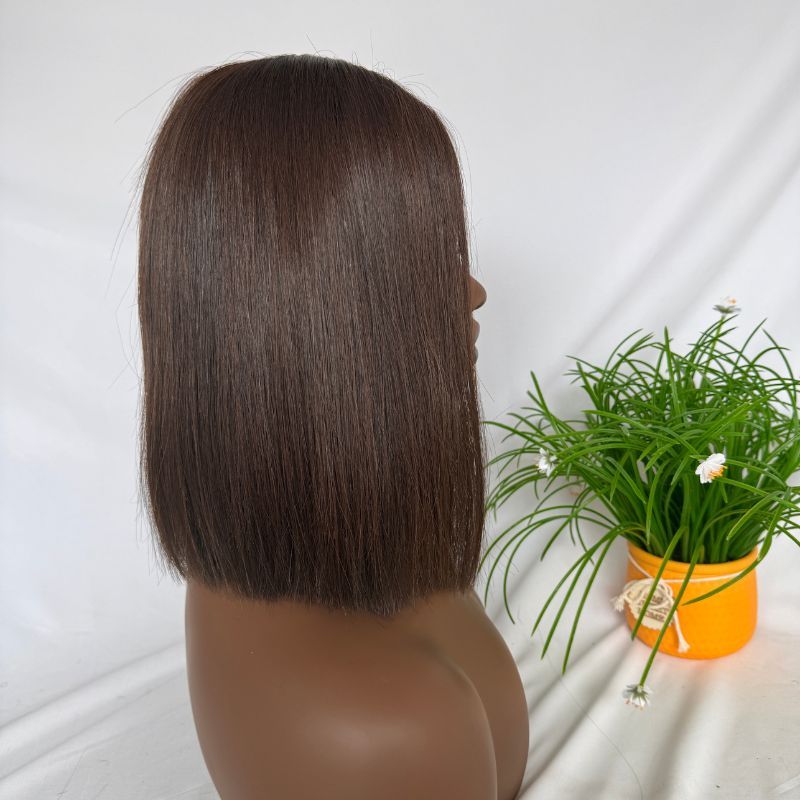 200% Density 2x6 Lace Bob Human Hair Wigs For Women Straight Short Wigs Remy 12A Top Grade Human Hair Glueless Wig Pre Plucked