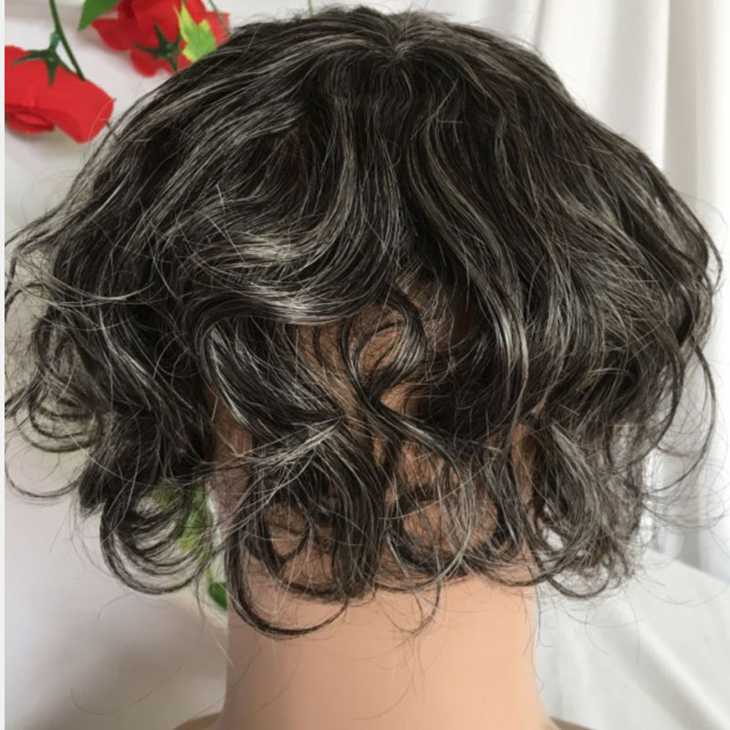 Human Hair Toupee for Men - 10x8 in Hair Replacement System