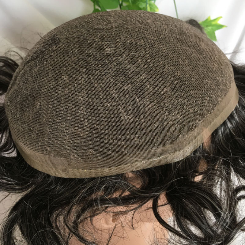 Human Hair Toupee for Men - 10x8 in Hair Replacement System
