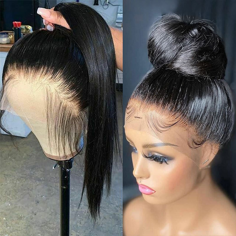 Straight Brazilian Remy Human Hair Wig for Women - Full Lace Base, Pre-Plucked Hairline, Glueless