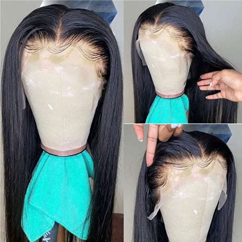 Straight Brazilian Remy Human Hair Lace Frontal - 13x6 in, 130% Density, Pre-Plucked Hairline, Glueless