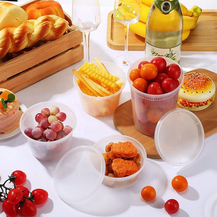 8oz,12oz,16oz,24oz,32oz Deli Plastic Food Storage Containers with Lids,Deli Containers
