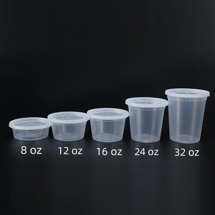 8oz,12oz,16oz,24oz,32oz Deli Plastic Food Storage Containers with Lids,Deli Containers