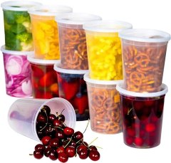 8oz,12oz,16oz,24oz,32oz Deli Plastic Food Storage Containers with Lids,Deli Containers