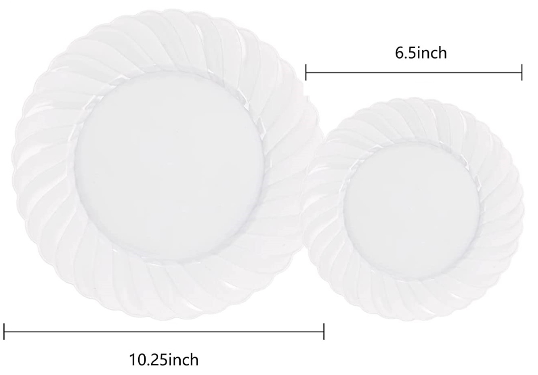 6", 7.5", 9", 10.25" Plastic Dinner Plate