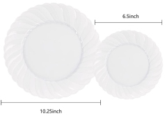6", 7.5", 9", 10.25" Plastic Dinner Plate