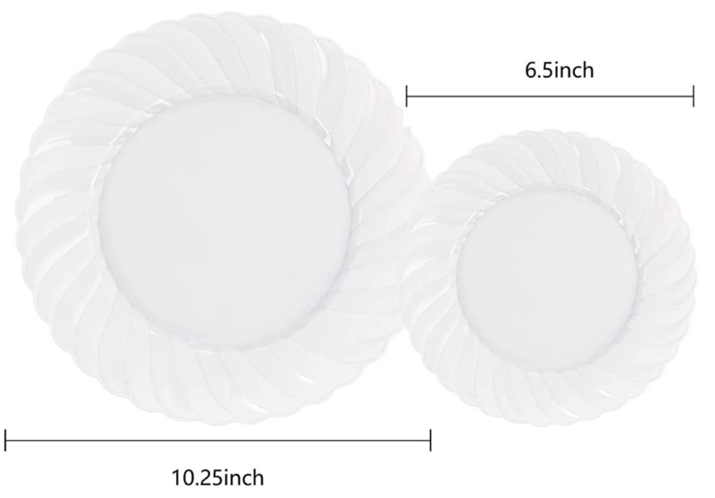 6", 7.5", 9", 10.25" Plastic Dinner Plate
