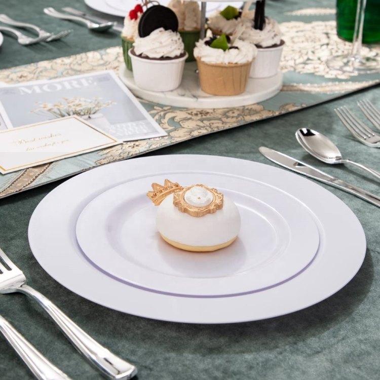 6" , 7.5" , 9" , 10.25" Plastic Dinner Plate Dinnerware set