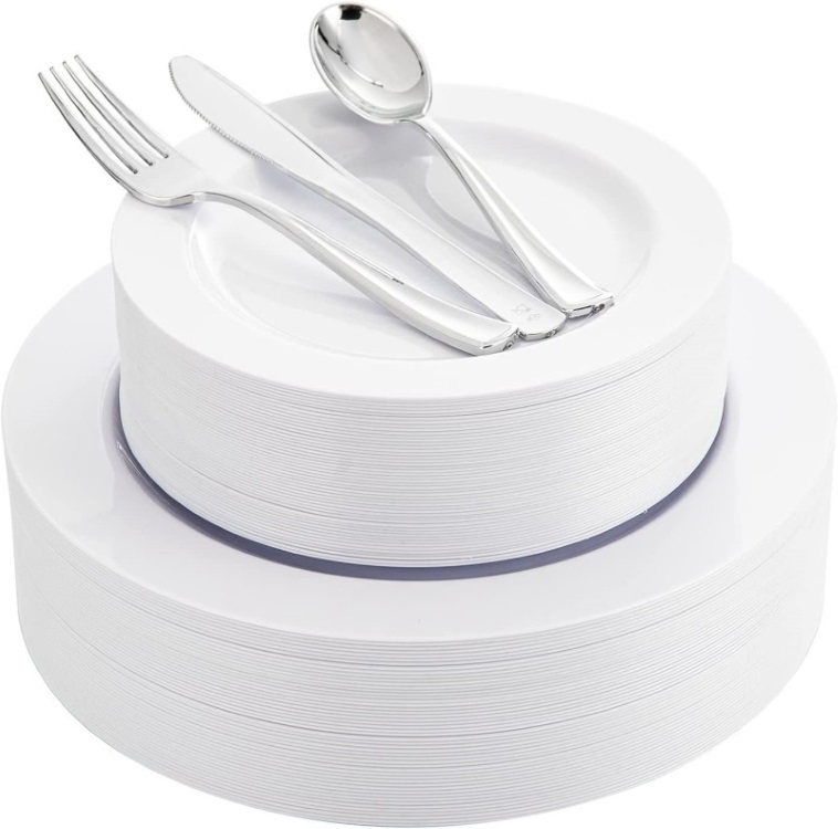 6" , 7.5" , 9" , 10.25" Plastic Dinner Plate Dinnerware set