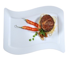 Wavy Plastic Dinner Plate (5.5" x 7.5", 6.5" x 10", 7.5" x 12", 10" x 15.75")