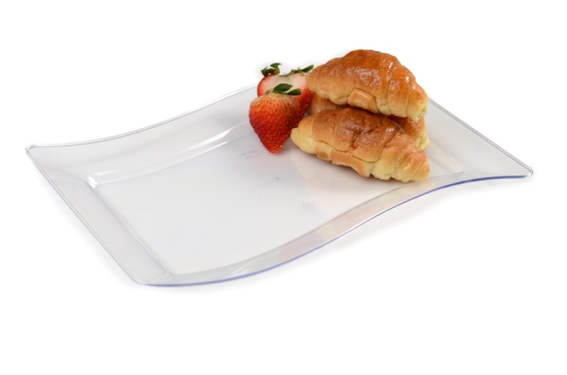 Wavy Plastic Dinner Plate (5.5" x 7.5", 6.5" x 10", 7.5" x 12", 10" x 15.75")