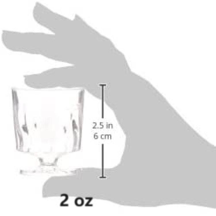 2 oz, 5oz Plastic Wine Glass