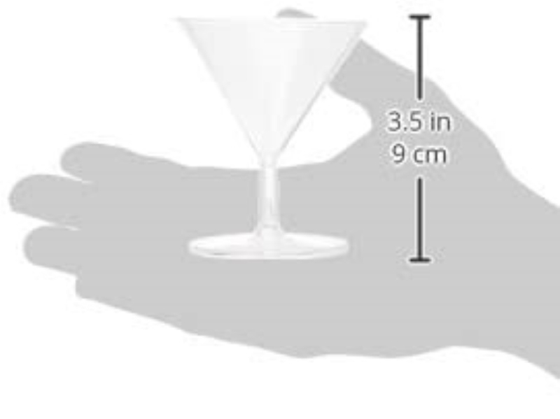 2 oz Tiny Plastic Martini Glass