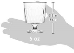 2 oz, 5oz Plastic Wine Glass