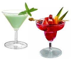 2 oz Tiny Plastic Martini Glass