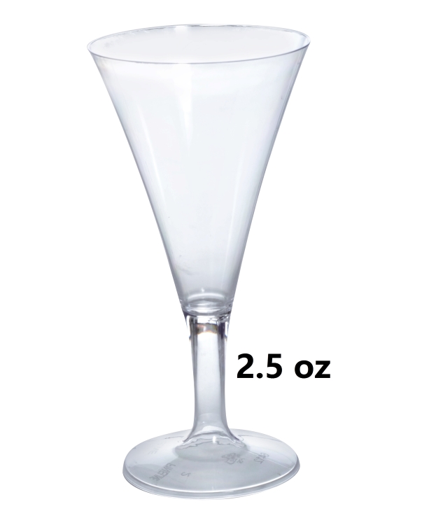 5 oz,2.5 oz Plastic Champagne Flute