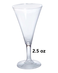 5 oz,2.5 oz Plastic Champagne Flute