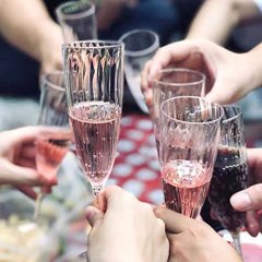 5 oz,2.5 oz Plastic Champagne Flute