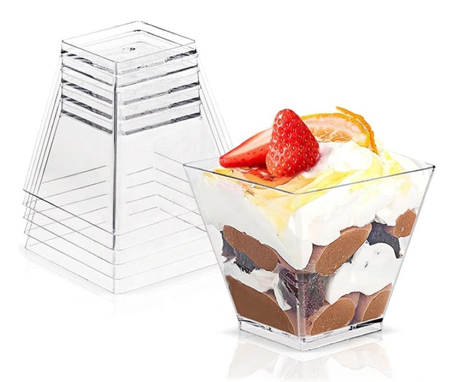 2 oz,6 oz Mini Cube Dessert Cups