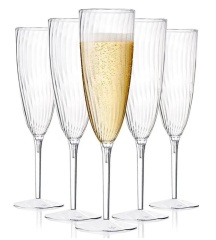 5 oz,2.5 oz Plastic Champagne Flute