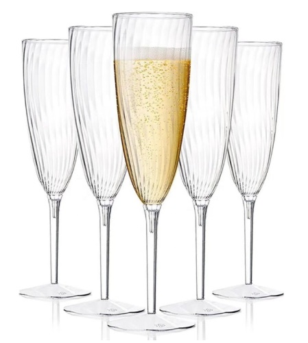 5 oz,2.5 oz Plastic Champagne Flute