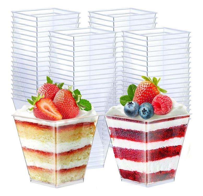 2 oz,6 oz Mini Cube Dessert Cups
