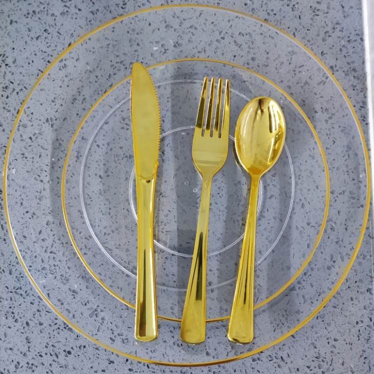7.5" 10.25" Dinner Dessert Plate plastic marble plates Dinnerware set