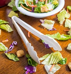 7" , 9" ,12" Heavy Duty Plastic Scalloped Buffet Serving Tongs