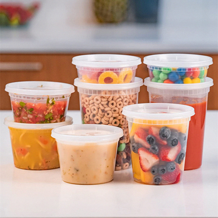 8 oz 12 oz 16 oz 24 oz 32 oz plastic deli container with lid wholesale supplier