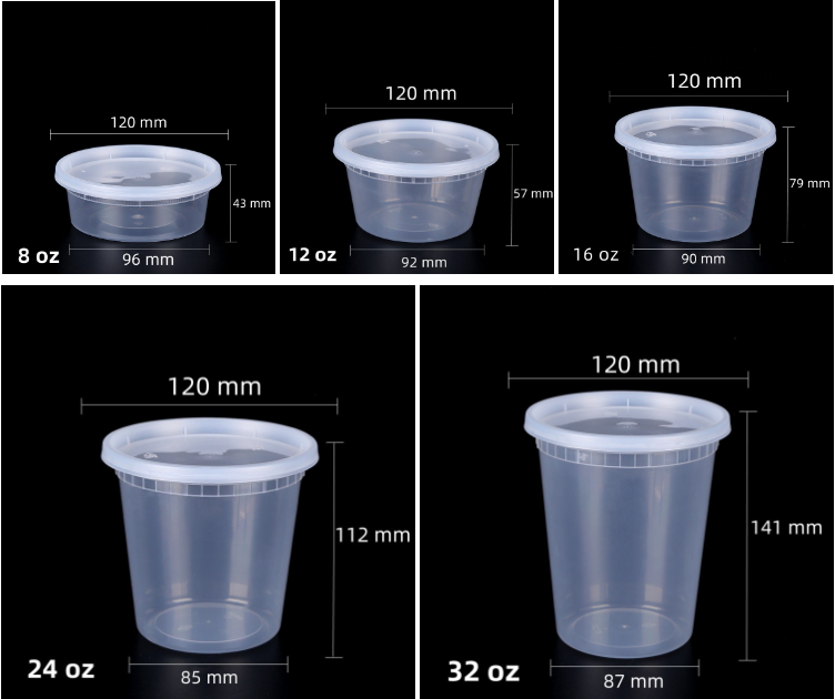 32 oz deli plastic containers with lid wholesale manufacture