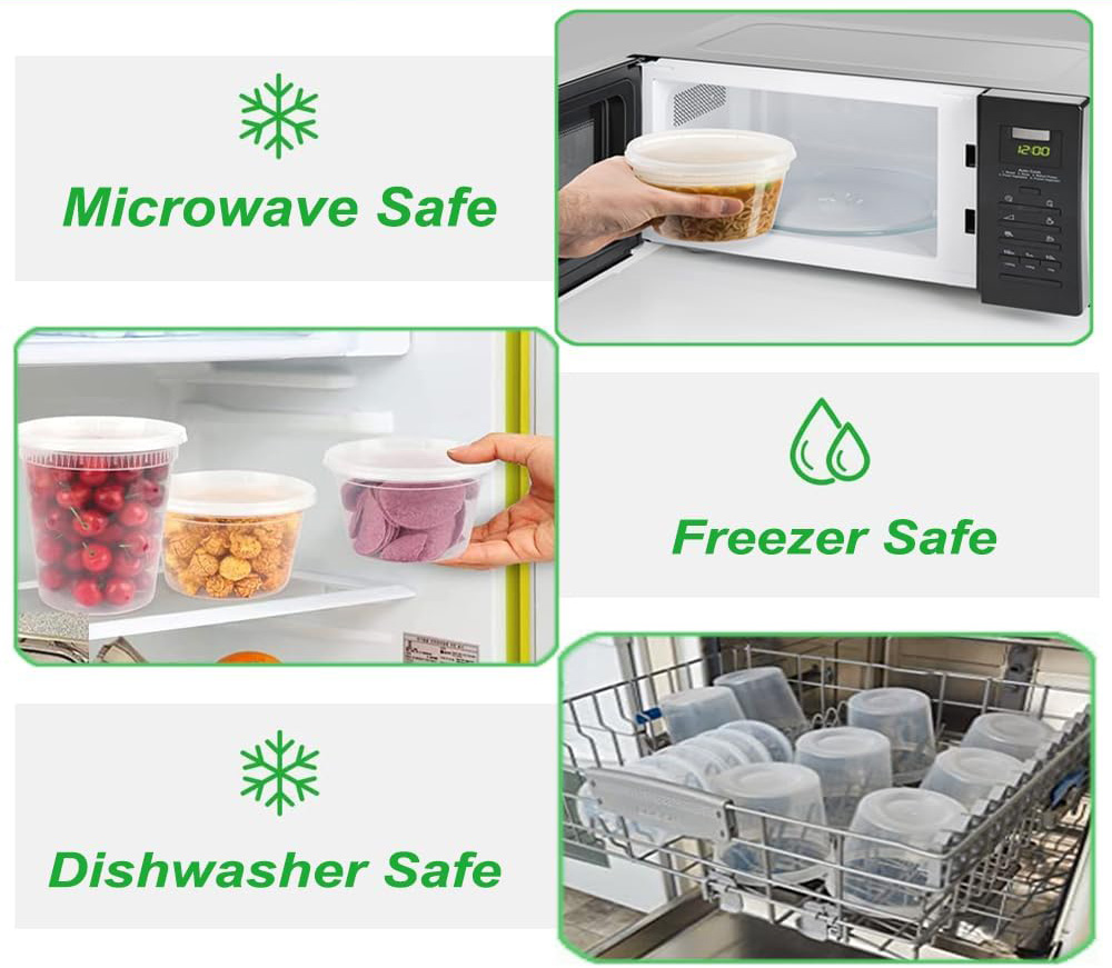 32 oz deli plastic containers with lid wholesale manufacture