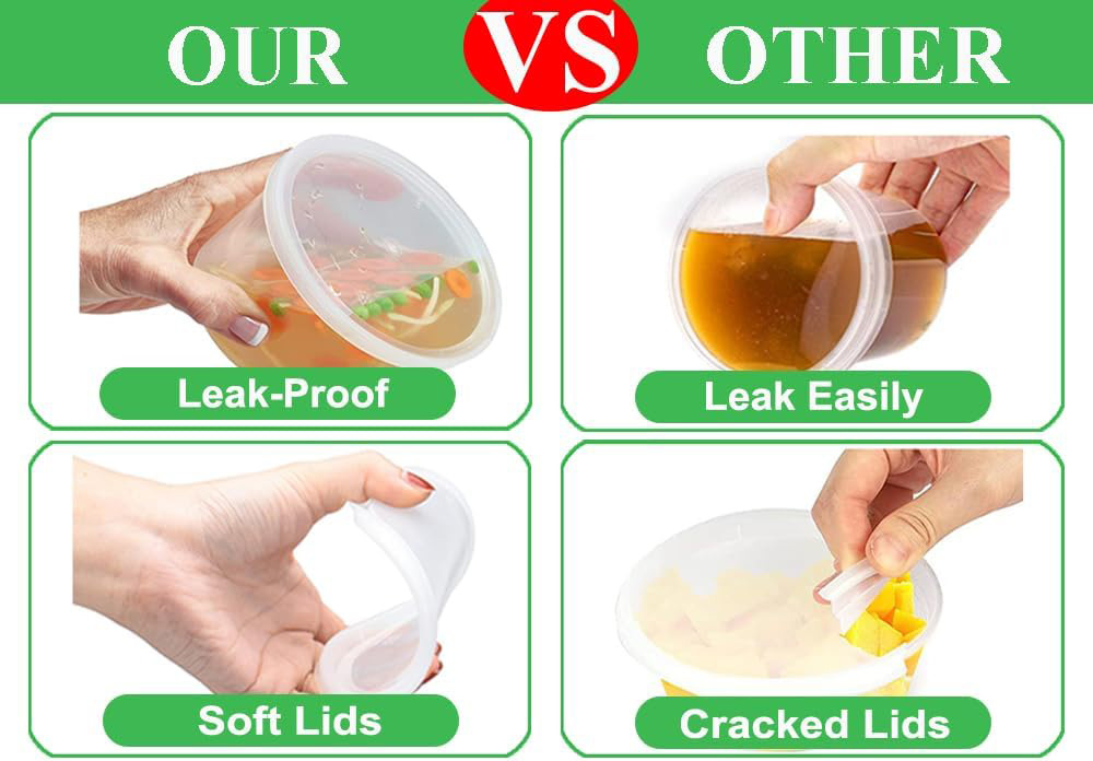 8 oz 12 oz 16 oz 24 oz 32 oz plastic deli container with lid wholesale supplier